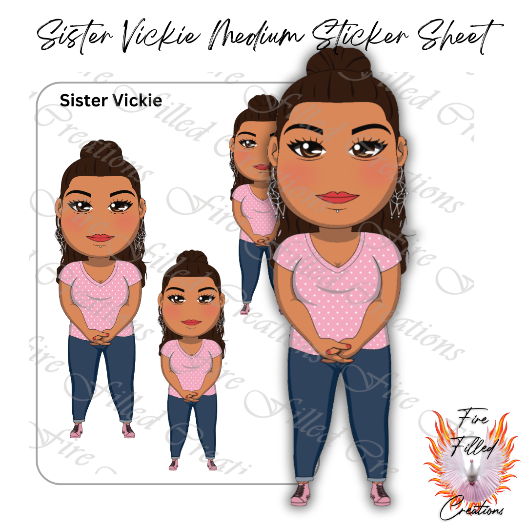 Sister Vickie Mini Faithful - Sticker Sheets and Die Cut