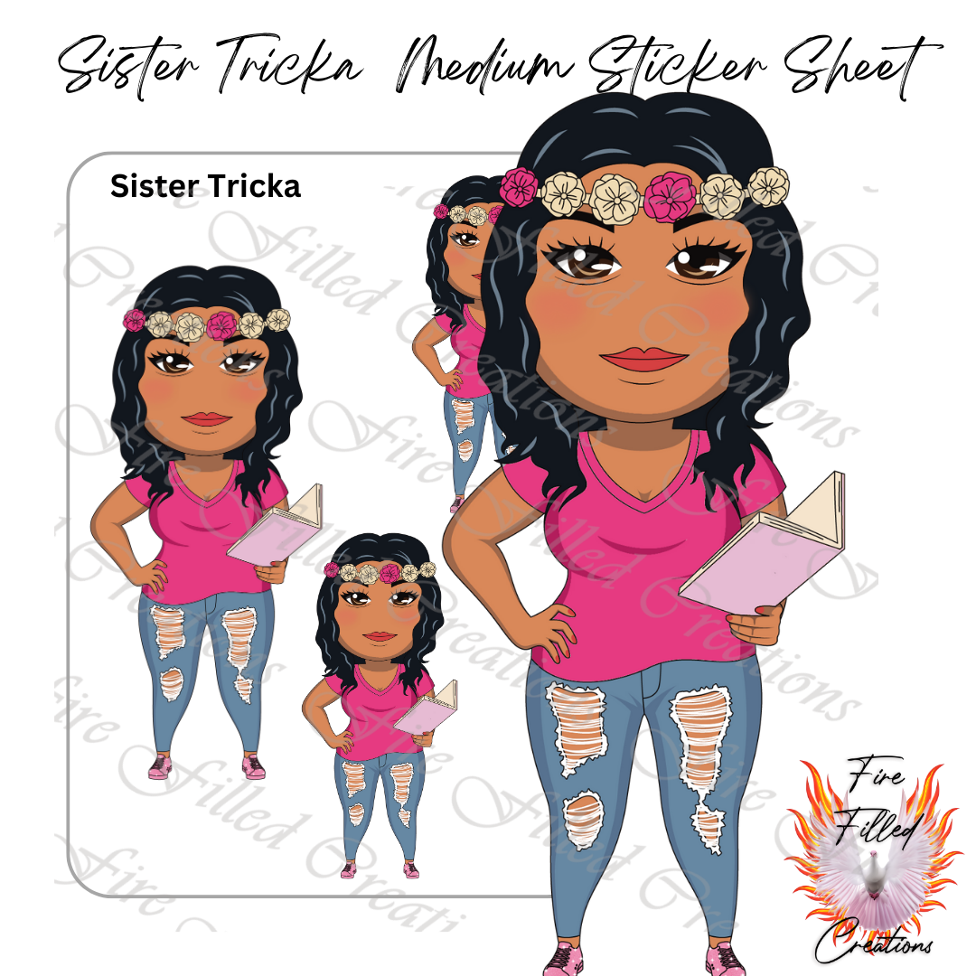 Sister Tricka Mini Faithful - Sticker Sheets and Die Cut
