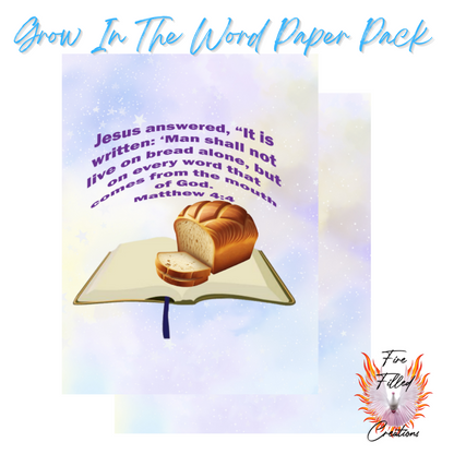 Grow In The Word Paper Pack (DIGITAL)