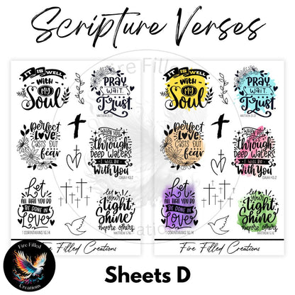 Scripture Verse Sticker Sheets