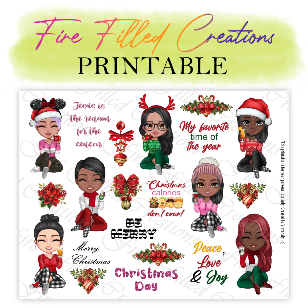 Christmas Girls - Printable