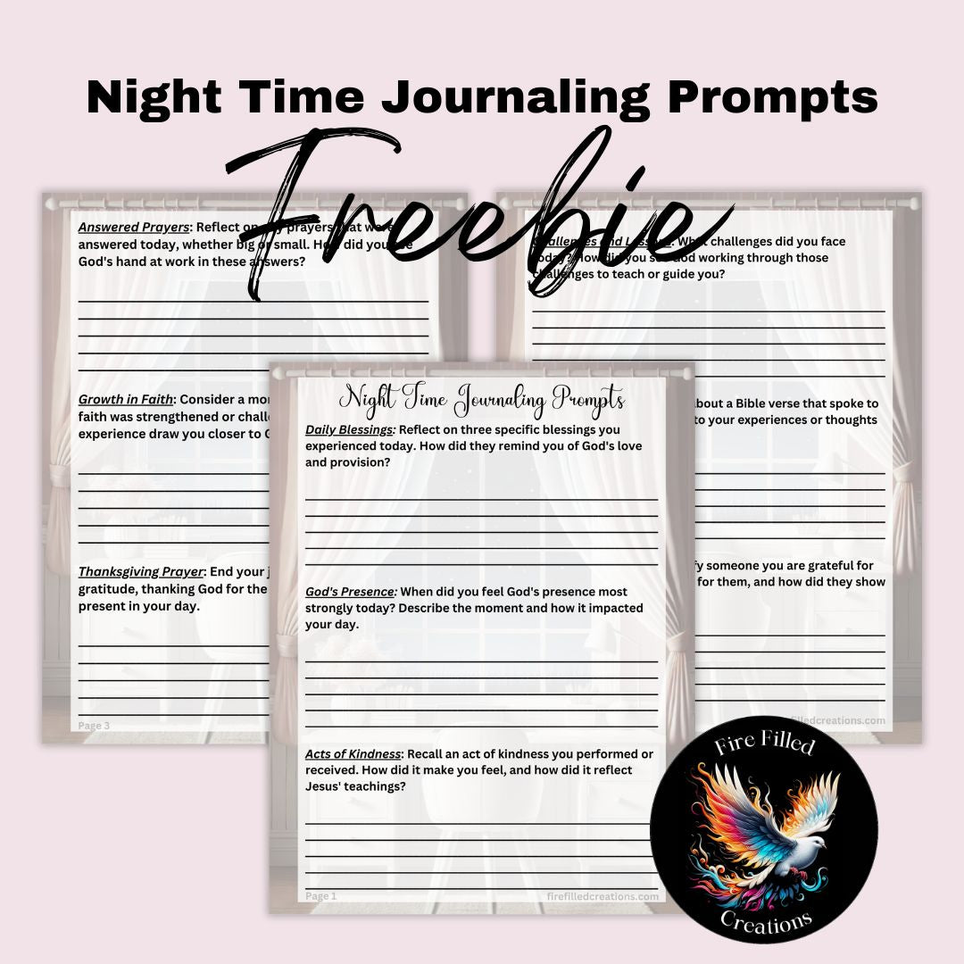 Night Time Journaling Prompts - Conference Freebie