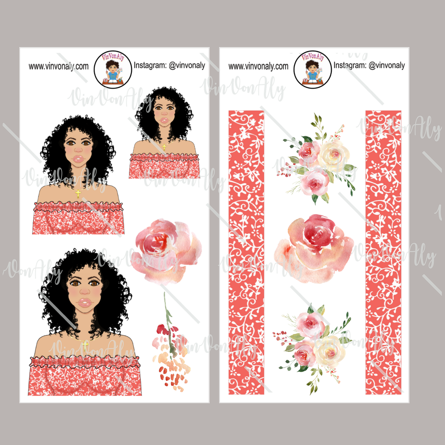 Angel- Medium Sticker Sheet or Sticker Sheet Set