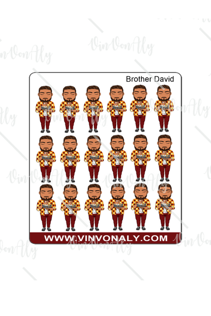 Brother David Mini Faithful - Sticker Sheets and Die Cuts