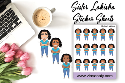 Sister Lakisha Mini Faithful - Sticker Sheets and Die Cuts