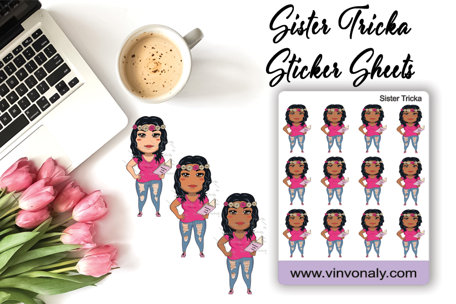 Sister Tricka Mini Faithful - Sticker Sheets and Die Cut