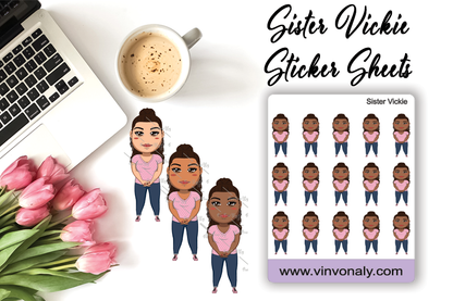 Sister Vickie Mini Faithful - Sticker Sheets and Die Cut
